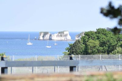 Old Harry Rocks is seen from Knoll House and provides a stunning view